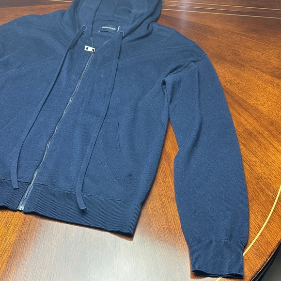 Zadig & Voltaire Navy Zip Hoodie Cardigan Crystal Skull Navy Blue, oversized XS - Picture 9 of 13